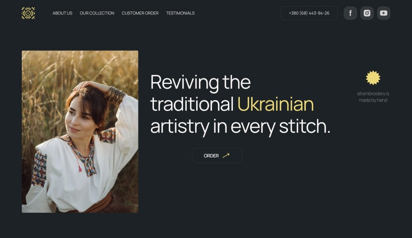 Website of traditional clothes